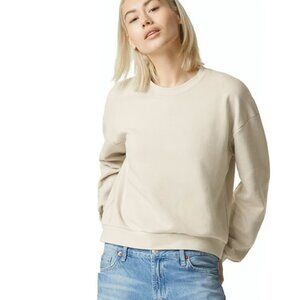 Wild Fable Off-White Ribbed Crewneck